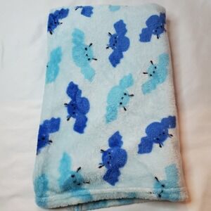 Parents Choice Blue‎ Flying Bats Halloween Lightweight Baby Blanket Thin Fleece